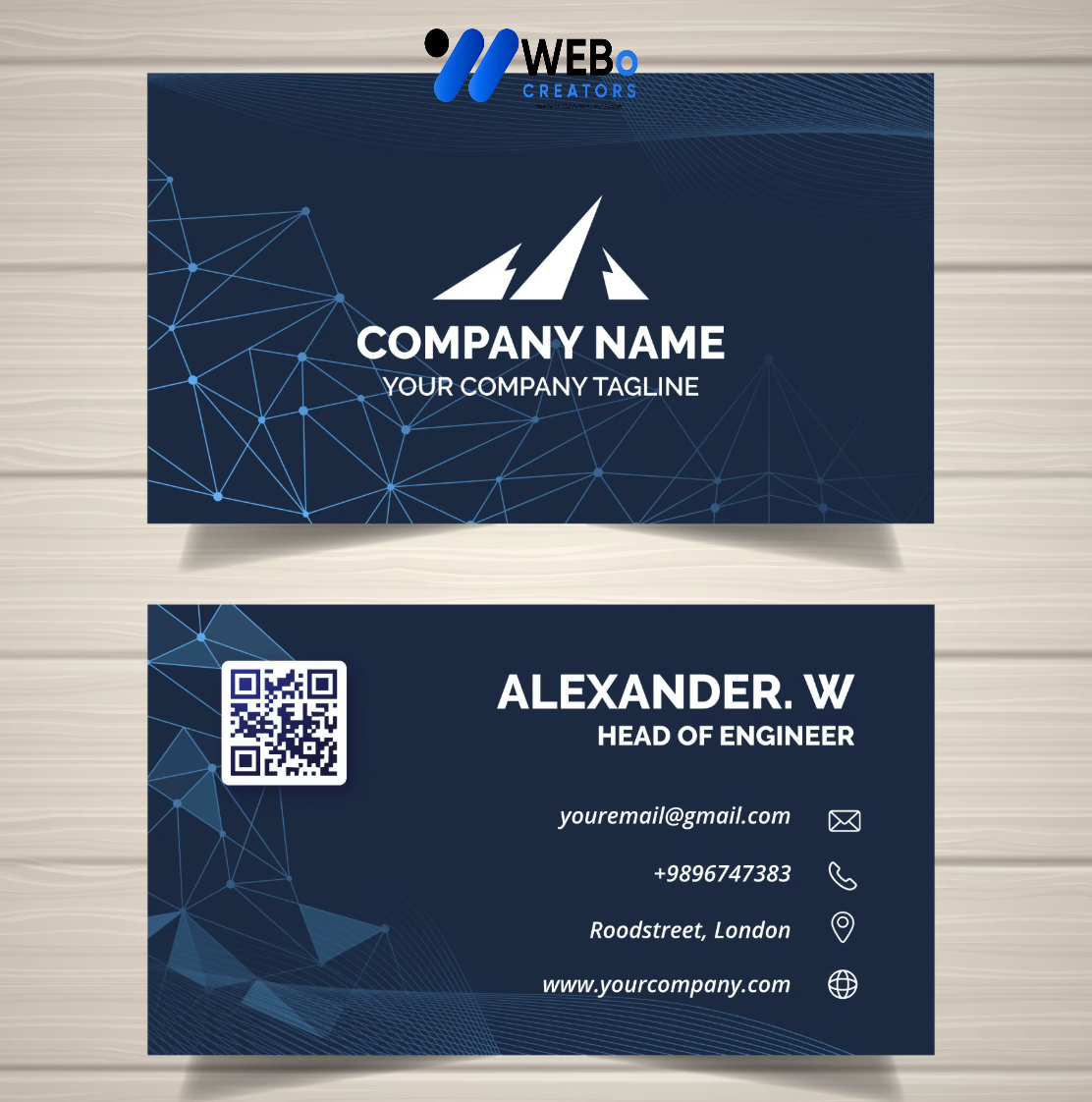 Elegant Professional Business card design with golden stripes Agency in San Diego ,CA