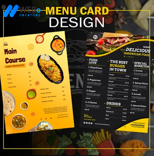 Restaurant digital menu board San Diego ,CA menu printing services online food menu design 2026